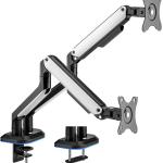 Suporte de Mesa Gaming c/ RGB p/ 2 Monitores 17 - 32 9Kg (Preto/Branco) - AISENS