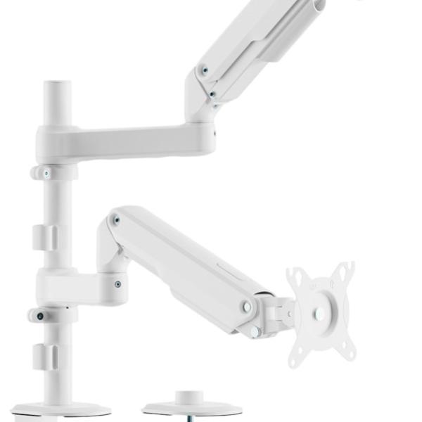 Suporte de Mesa Giratório e Inclinável ECO p/ 2 Monitores 17 - 32 (Branco) - AISENS