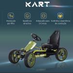 Go - Kart a pedais para crianças acima de 3 anos com freio embreagem assento ajustável máx. 35 kg 105x54x61cm Verde