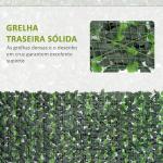 Vedação Artificial em Rolo 3x1m para Balcão Jardim Exterior Planta Decorativa de Parede PE Verde