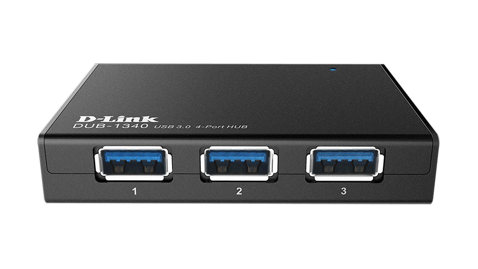 Hub de Interface USB Preto (4 portas) - D - LINK