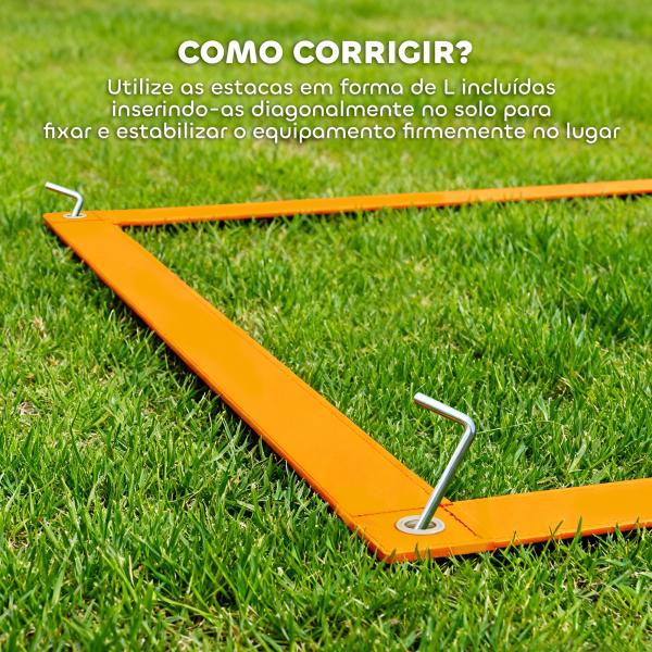 Jogo de Agilidade para Cães de 4 Peças com Piquetes para Slalom Zona de Descanso Valla e Anel de Salto Laranja e Azul