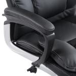 Cadeira de Escritório Giratória Cadeira de Escritório Ergonómica com Apoio para os Braços e Altura Ajustável 66x71x110 - 120,5 cm Preto