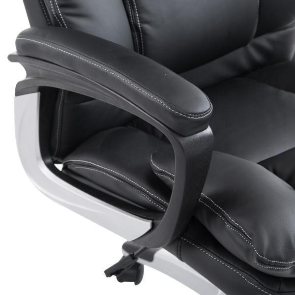 Cadeira de Escritório Giratória Cadeira de Escritório Ergonómica com Apoio para os Braços e Altura Ajustável 66x71x110 - 120,5 cm Preto
