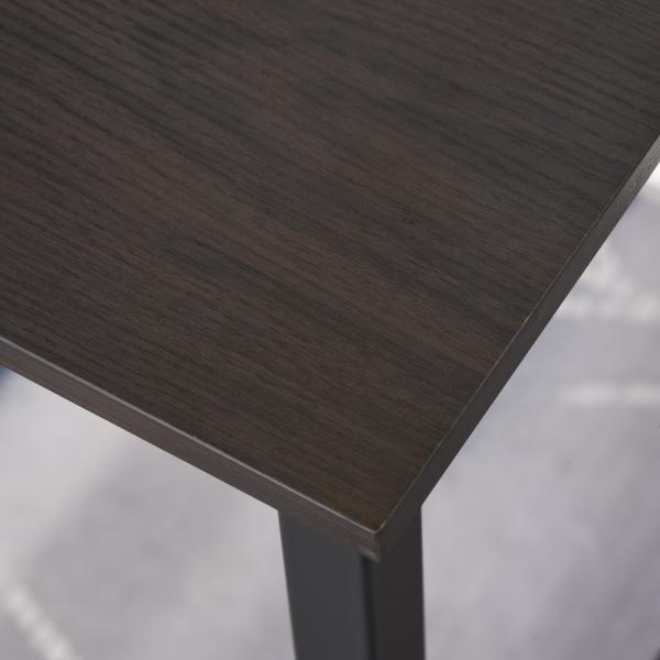Secdretária Mesa de Computador com Pés Ajustáveis e Estrutura em Aço Secretária Estilo Moderno 120x60x73 cm Marrom Escuro e Preto