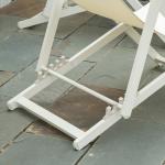 Conjunto de 2 Espreguiçadeiras Dobráveis de Alumínio com Encosto Ajustável em 5 Posições e Apoio de Cabeça 60x100x85 cm Branco