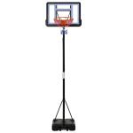 Tabela de Basquetebol Portátil Ajustável em Altura com Base Recarregável para Crianças e Adultos 86x165x302 - 352 cm Preto