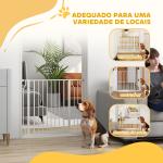 Barreira de Segurança para Cães Extensível para Escadas e Portas 75 - 95cm com Extensão de 10 cm Altura 76 cm Branco