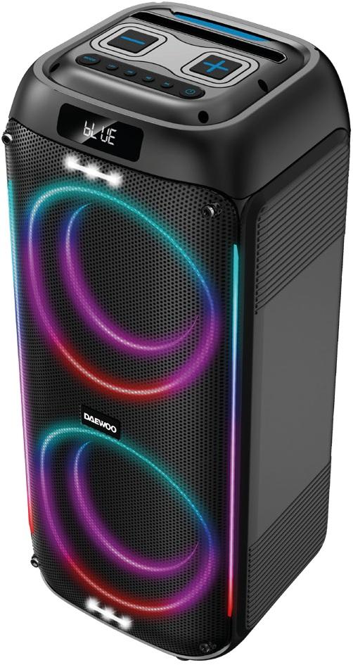 Coluna Portátil LED Bluetooth 40W RMS DW3010 c/ Microfone - DAEWOO