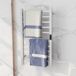Toallero Elétrico de Parede 110W com Controlo WIFI Ecrã Tátil Temporizador 10 Barras Temperatura Ajustável Baixo Consumo IPX4 45x11x80 cm Branco