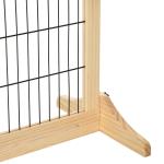 Barreira de Segurança para Cães de Madeira Extensível com Pés de Suporte Barreira de Proteção para Animais de Estimação para Portas Escada Corredor 104 - 183x36x69cm Natural