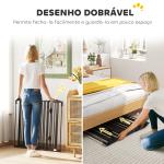 Barreira de Segurança para Cães Dobrável Barreira de Proteção para Lareira 202,5 cm com Porta para Escada Corredor Preto
