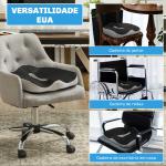 Almofada de Assento com Espuma de Viscoelástica para Cadeira com Base Antiderrapante e Capa de Malha 44x39x13 cm Preto