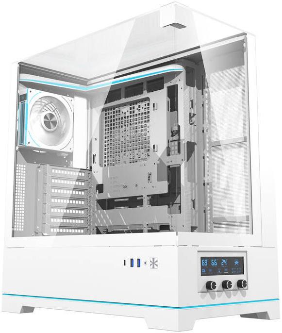 Caixa ATX DY450 PRO + 1 Ventoinha (Branco) - DARKFLASH