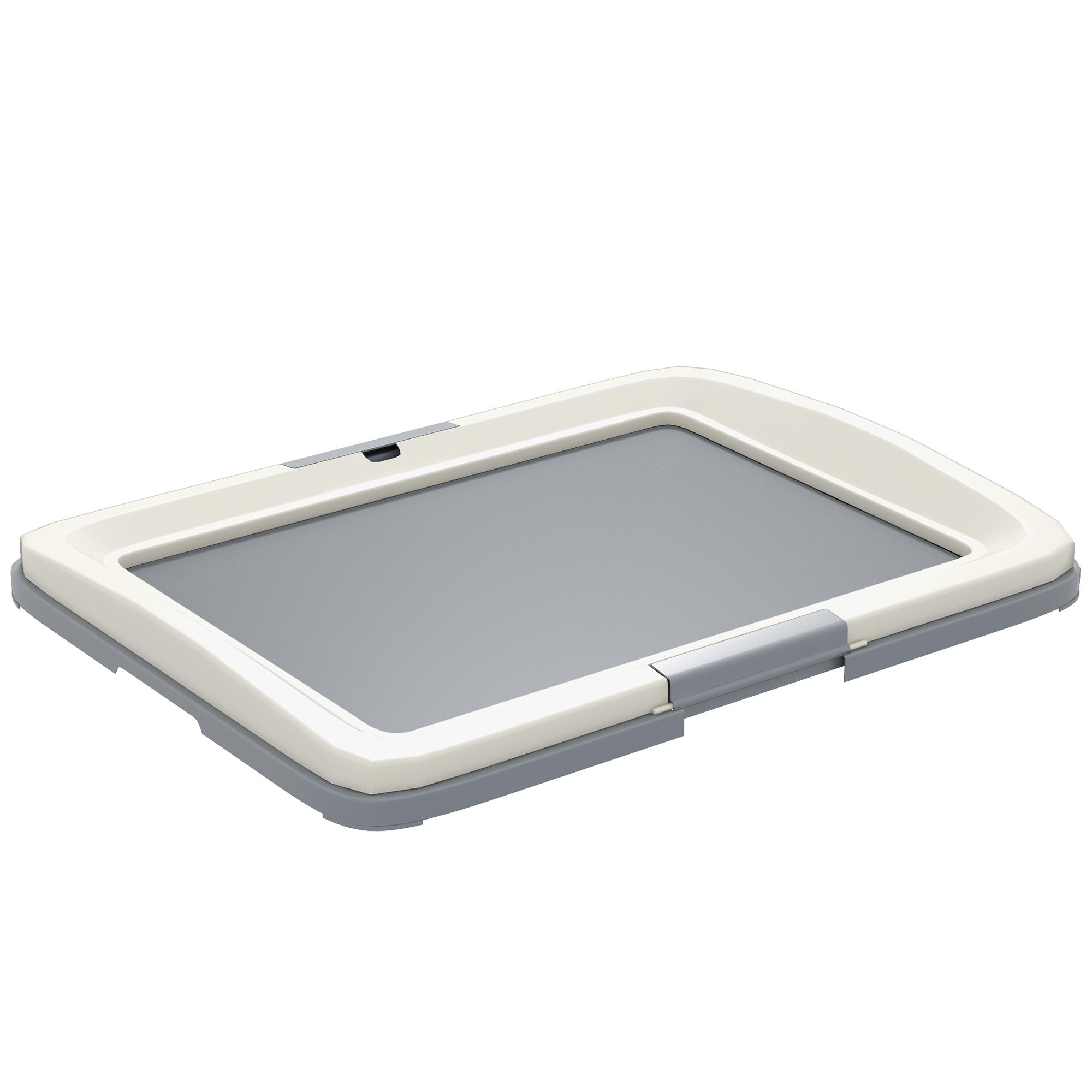 Tabuleiro para Resguardos de Cães Sanita para Cães com Bandeja para Treino em Exterior e Interior 63x48,5x6 cm Cinza