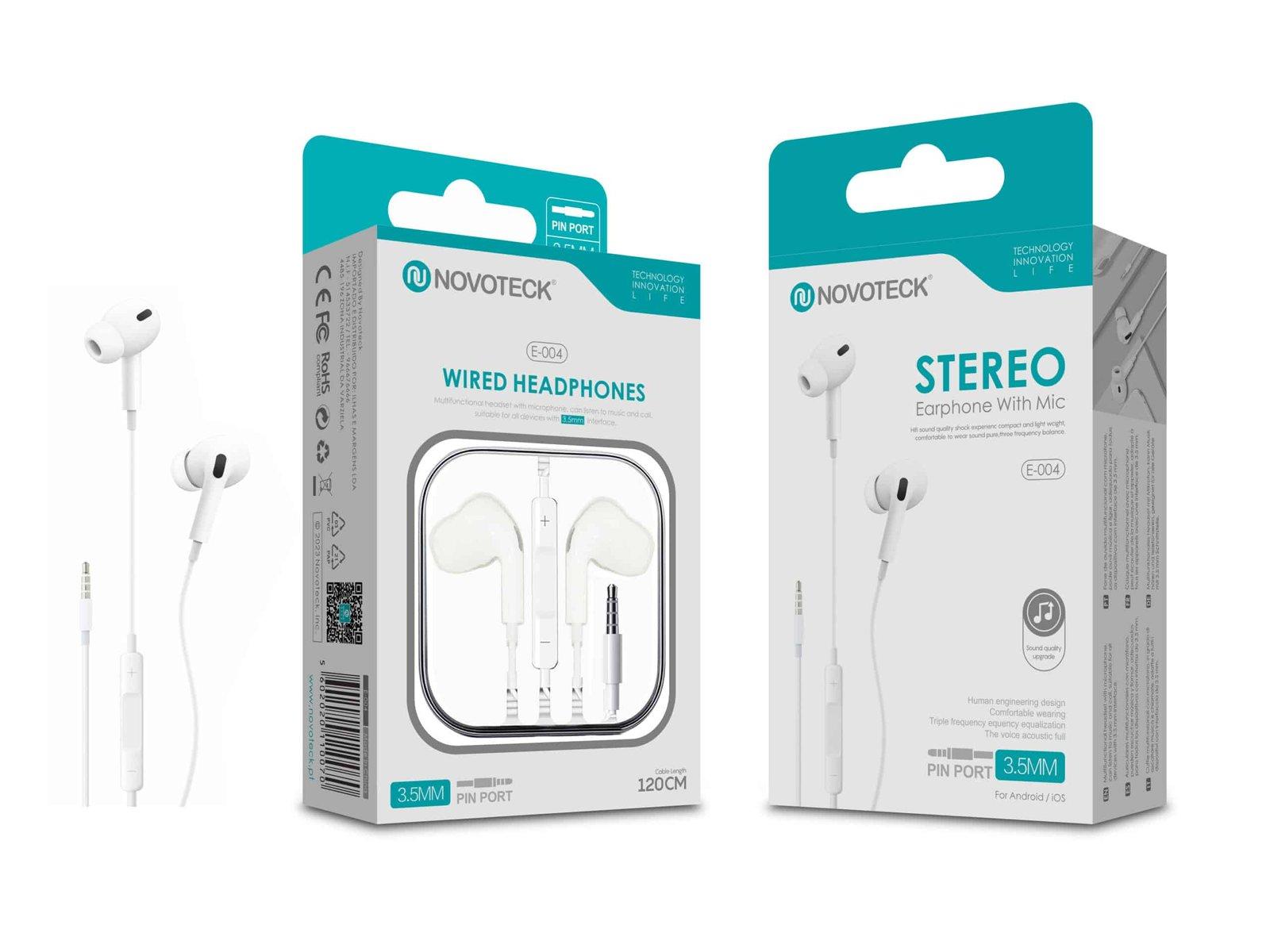 Auriculares Estéreo com Microfone Integrado  E-004