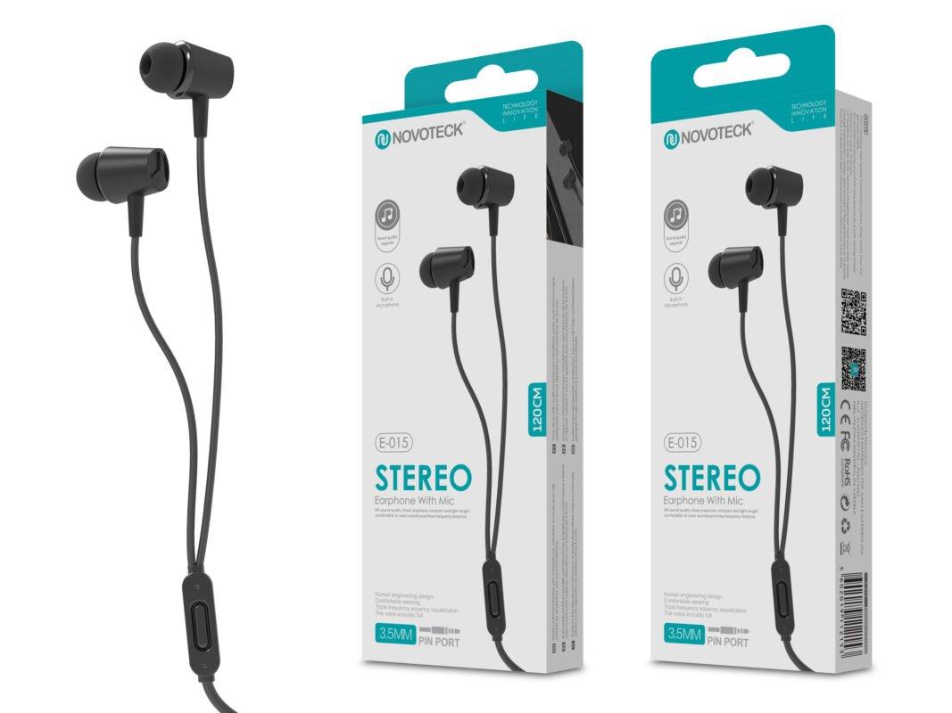 Auriculares Com Micro 120Cm Negro E-015