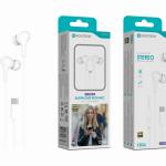 Auriculares Estéreo com Microfone Branco E - 038 – Conexão USB - C, Áudio Hi - Fi