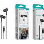 Auriculares Estéreo com Microfone Novoteck E - 038 – Conexão USB - C, Áudio Hi - Fi