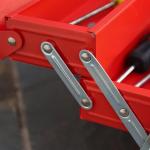 Caixa de ferramentas dobrável de aço com 5 compartimentos com alça 45x22,5x34,5 cm Vermelho