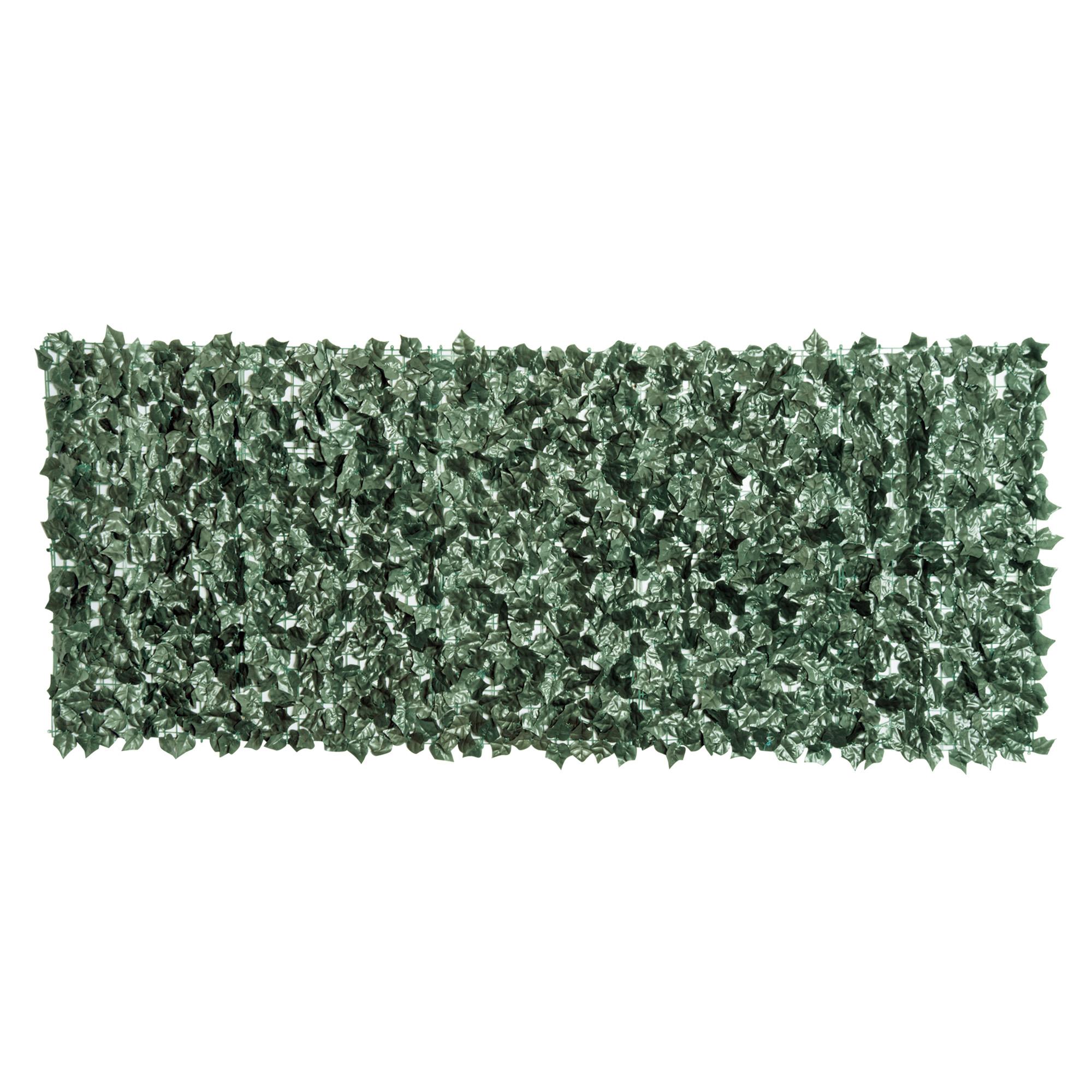 Vedação Artificial em Rolo 2,4x1 m Vedação de Privacidade para Balcão Jardim Exterior Planta Decorativa de Parede PE Verde