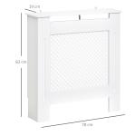 Cobertura de Radiador de MDF Cobertura para Radiador com Prateleira Estilo Moderno 78x19x82 cm Branco