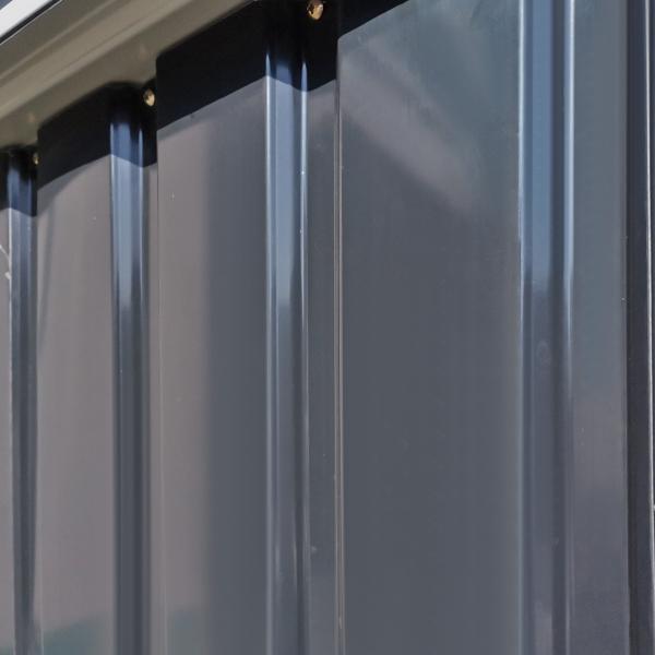 Abrigo de Jardim 1,07m² 142x84x189cm Abrigo de Jardim de Aço Galvanizado com Porta Fechadura e Orifícios de Drenagem para Armazenamento de Ferramentas Cinza