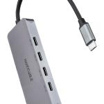Hub Nanocable USB - C > 4xUSB - C + USB - C PD 100W 10 CM Cinza