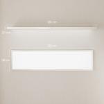 Conjunto de 4 Candeeiros de Teto Reguláveis em Cor com Interruptor DIP e de Parede 3000K/4000K/6000K 120x30x3,7 cm Branco