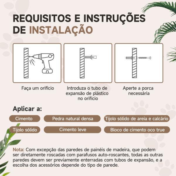 Conjunto de Prateleiras de Escalada para Gatos de 4 Peças com 2 Postes de Sisal e Plataforma para Saltar Bege
