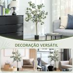 Eucalipto Artificial 120 cm Planta Artificial Decorativa Grande Árvore Artificial de Interior com 230 Folhas Verde