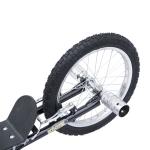 Trotinete para Crianças acima de 5 anos Scooter de 2 Rodas Grandes Insufláveis de 16 Polegadas com Freios e Guidão Ajustável em Altura 143x58x92 - 100cm Preto