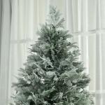 Árvore de Natal Artificial Nevada 180 cm com 300 Luzes LED 577 Ramos e Base Dobrável Verde