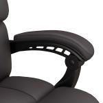 Cadeira de Escritório com 6 Pontos de Massagem Reclinável de PU com Controlo Remoto e Altura Ajustável 63x57x118 - 126 cm