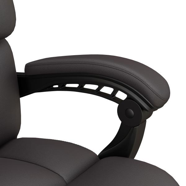 Cadeira de Escritório com 6 Pontos de Massagem Reclinável de PU com Controlo Remoto e Altura Ajustável 63x57x118 - 126 cm