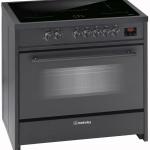 Fogão Vitrocerâmico de Indução E 913 BL 90x60cm 5 Zonas + Forno Elétrico 121L (Preto) - MEIRELES