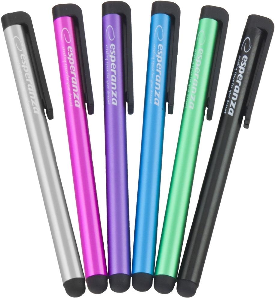 Caneta Stylus p/ Ecrãs Capacitivos de Tablets e Smartphones (Cores Sortidas) - ESPERANZA