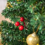 Mini Árvore de Natal 60cm Artificial com Suporte Metálico 73 Ramos PVC Ø40x60cm Verde