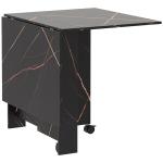 Mesa de Sala de Jantar Dobrável com Rodas Mesa Multifuncional para Sala de Jantar 120x80x73 cm Preto