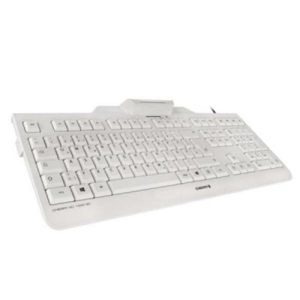 Teclado com Leitor Cherry JK-A0100ES-0 Branco Cinzento Qwerty espanhol QWERTY