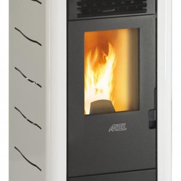 Salamandra de Pellets 7kW Easy S (Branco) - ARTEL