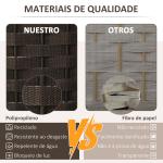 Biombo de 6 Painéis Separador de Ambientes Dobrável 240x1,6x170 cm para Sala de Estar Dormitório Escritório Marrom