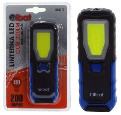 Lanterna LED COB 200Lm c/ Base Magnética - ELBAT