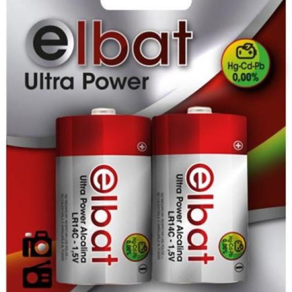 Blister 2x Pilhas Alcalinas LR14 C 1,5V - ELBAT