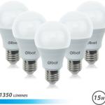 Pack 5x Lâmpadas LED A60 15W 1350LM E27 6500K - ELBAT