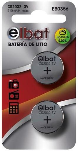 Blister 2x Pilhas Lithium CR2032 3V - ELBAT