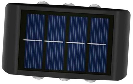 Aplique de Parede LED Solar 6000K IP65 (Preto) - ELBAT
