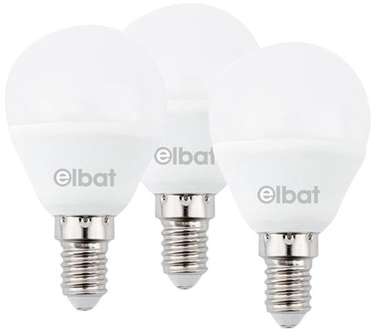 Pack 3x Lâmpadas LED E14 G45 6W 6000K 500Lm - ELBAT