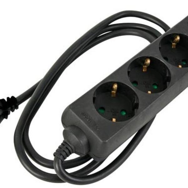 Extensão Quadrupla (5 mts) - Preto
