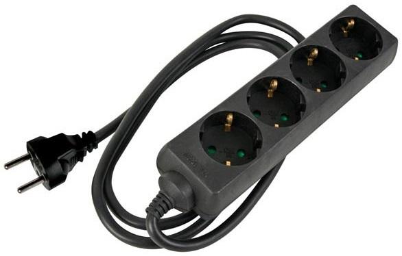 Extensão Quadrupla (5 mts) - Preto